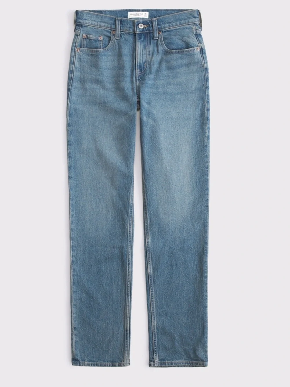 Abercrombie & Fitch Mid Rise 90s Straight Jean - Medium Tinted - Picture 3 of 10